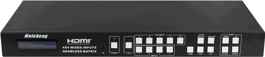 Meicheng Audio Video Co., Ltd. MX-1004VW HDMI 4 X4 Mixed Inputs Seamless Matrix Switcher - MX-1004VW HDMI 4 X4 Mixed Inputs Seamless Matrix Switcher by Meicheng Audio Video Co., Ltd. Meicheng Audio Video Co., Ltd. MX-1004VW HDMI 4 X4 Mixed Inputs Seamless Matrix Switcher - MX-1004VW HDMI 4 X4 Mixed Inputs Seamless Matrix Switcher by Meicheng Audio Video Co., Ltd.