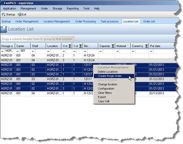 New Purge Materials Feature Provides Better Cube Utilization New Purge Materials Feature Provides Better Cube Utilization