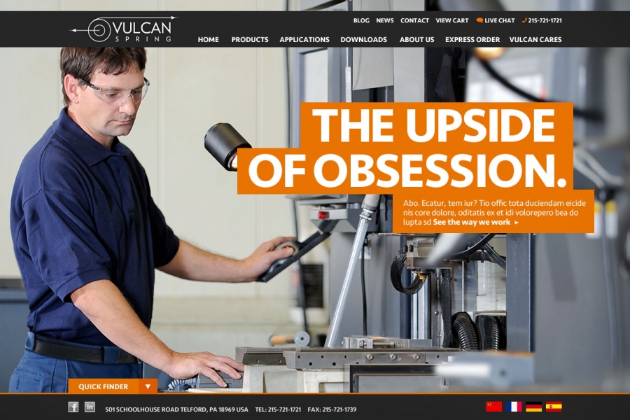 Vulcan Spring Launches Redesigned Web Site Vulcan Spring Launches Redesigned Web Site